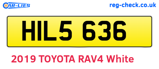 HIL5636 are the vehicle registration plates.