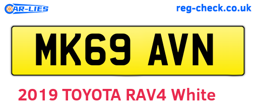 MK69AVN are the vehicle registration plates.