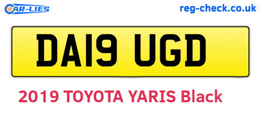 DA19UGD are the vehicle registration plates.