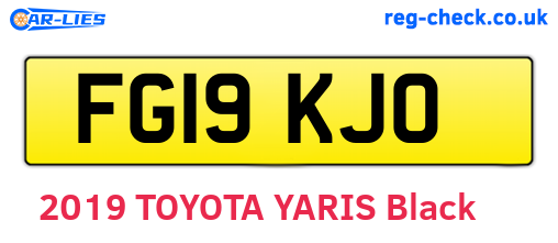 FG19KJO are the vehicle registration plates.
