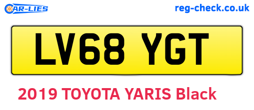 LV68YGT are the vehicle registration plates.