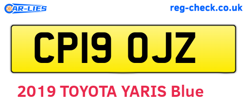 CP19OJZ are the vehicle registration plates.
