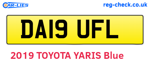 DA19UFL are the vehicle registration plates.