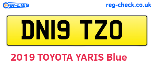 DN19TZO are the vehicle registration plates.