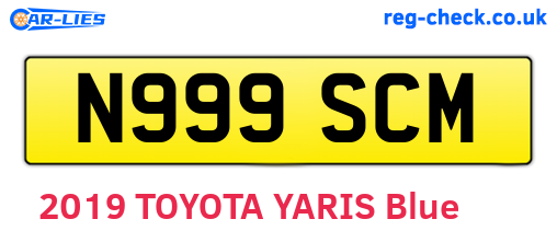 N999SCM are the vehicle registration plates.