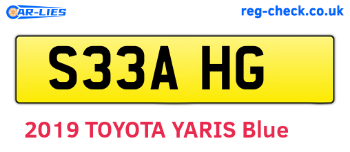 S33AHG are the vehicle registration plates.