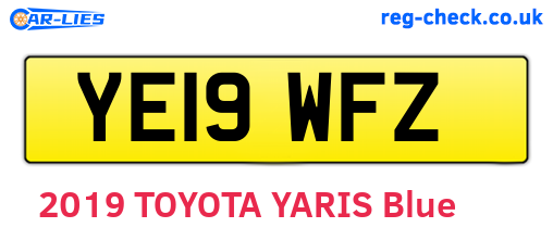 YE19WFZ are the vehicle registration plates.