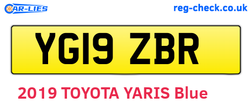 YG19ZBR are the vehicle registration plates.