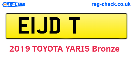 E1JDT are the vehicle registration plates.