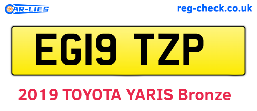 EG19TZP are the vehicle registration plates.