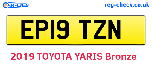 EP19TZN are the vehicle registration plates.