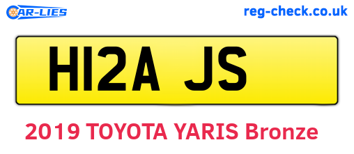 H12AJS are the vehicle registration plates.