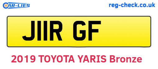 J11RGF are the vehicle registration plates.