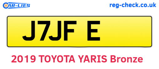 J7JFE are the vehicle registration plates.