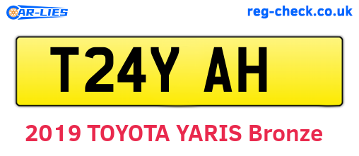 T24YAH are the vehicle registration plates.