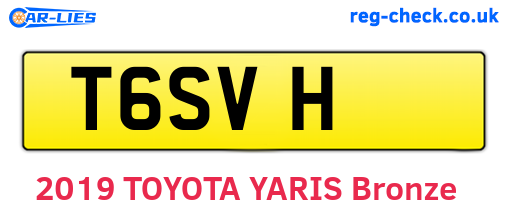 T6SVH are the vehicle registration plates.