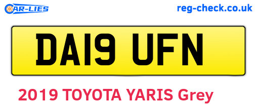 DA19UFN are the vehicle registration plates.