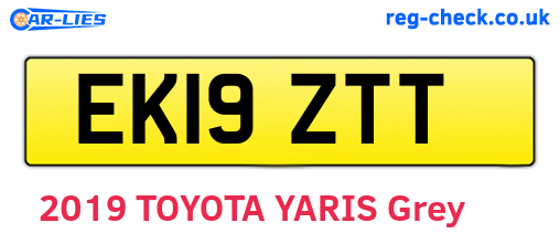 EK19ZTT are the vehicle registration plates.