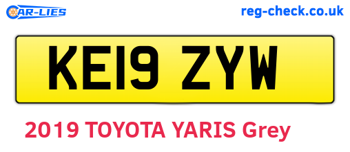 KE19ZYW are the vehicle registration plates.