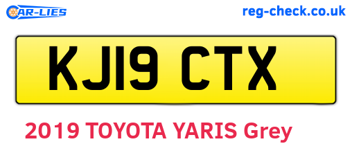 KJ19CTX are the vehicle registration plates.