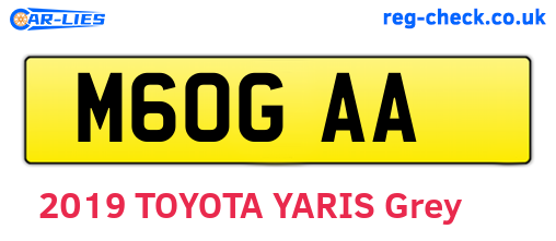 M60GAA are the vehicle registration plates.
