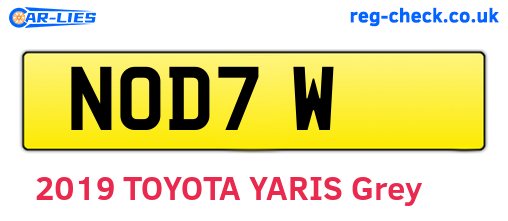 NOD7W are the vehicle registration plates.