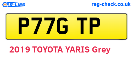 P77GTP are the vehicle registration plates.