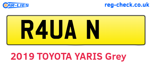 R4UAN are the vehicle registration plates.