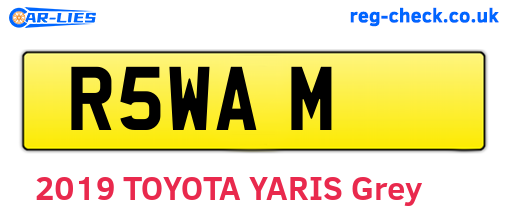 R5WAM are the vehicle registration plates.