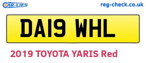 DA19WHL are the vehicle registration plates.