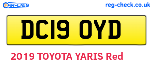 DC19OYD are the vehicle registration plates.