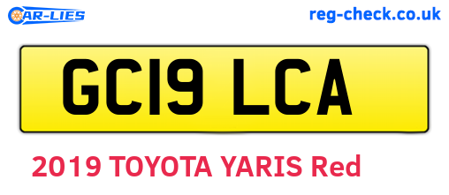 GC19LCA are the vehicle registration plates.