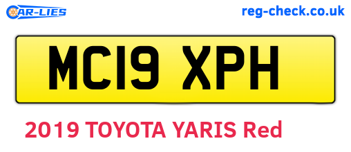 MC19XPH are the vehicle registration plates.