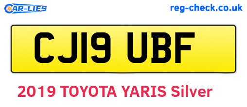 CJ19UBF are the vehicle registration plates.
