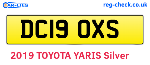 DC19OXS are the vehicle registration plates.