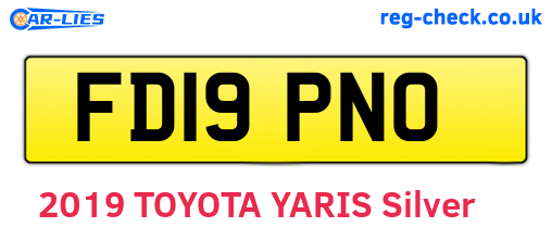 FD19PNO are the vehicle registration plates.