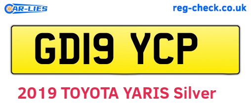GD19YCP are the vehicle registration plates.