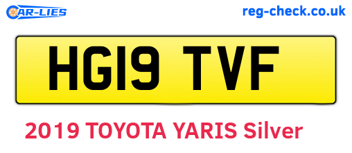 HG19TVF are the vehicle registration plates.