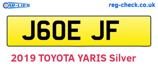 J60EJF are the vehicle registration plates.