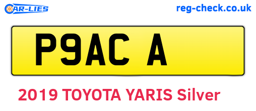 P9ACA are the vehicle registration plates.