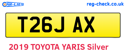 T26JAX are the vehicle registration plates.