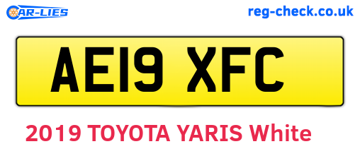 AE19XFC are the vehicle registration plates.