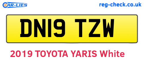 DN19TZW are the vehicle registration plates.