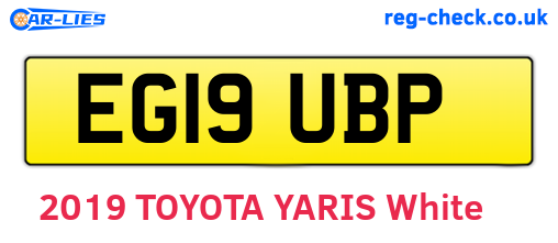 EG19UBP are the vehicle registration plates.
