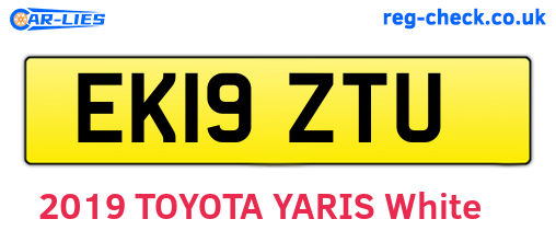 EK19ZTU are the vehicle registration plates.