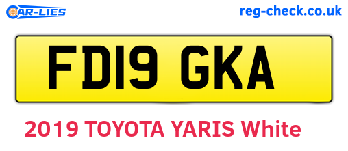 FD19GKA are the vehicle registration plates.