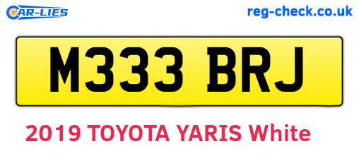 M333BRJ are the vehicle registration plates.