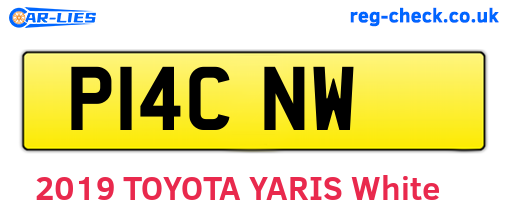 P14CNW are the vehicle registration plates.