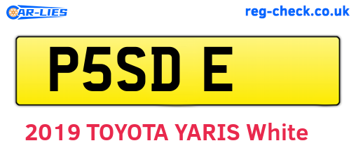 P5SDE are the vehicle registration plates.