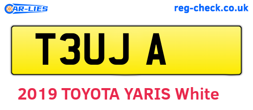 T3UJA are the vehicle registration plates.